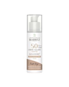 Laboratoires de Biarritz Alga Maris Crème Solaire Visage Bio Teinte Beige SPF50 50ml
