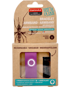 Manouka Bracelet Antimoustique Adulte Mauve