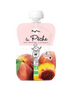 Popote Gourde Peche Bio 120g