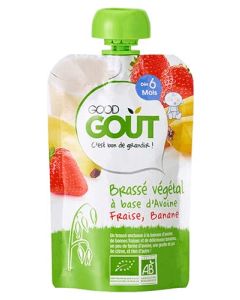Good Gout Baby Brassé à Base D'Avoine Fraise Banane Bio 90g