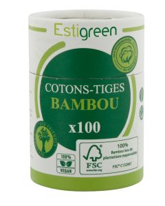 Estigreen Cotons-Tiges en Bambou x100