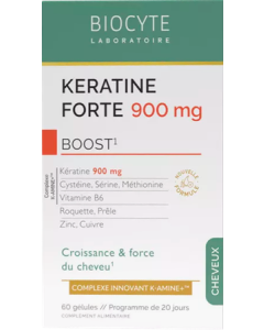 Biocyte Kératine Forte 900mg Boost Gélules x40
