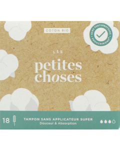 Les Petites Choses Tampon Bio Sans Applicateur Flux Super x18