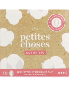 Les Petites Choses Serviette Hygiénique Bio Nuit x10