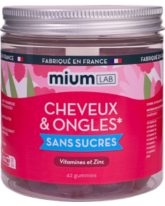 Mium Lab Cheveux & Ongles Sans Sucre Gummies x42