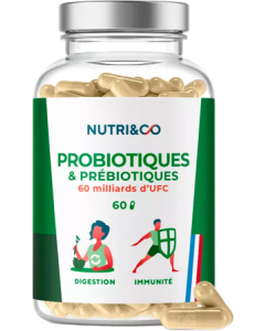 Nutri&Co Probiotiques & Prébiotiques Gélules x60