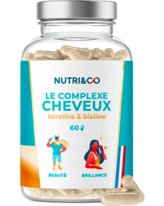 Nutri&Co Complexe Cheveux Kératine et Biotine Gélules x60