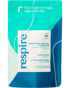 Respire Dentifrice Solide Recharge 120 pastilles 