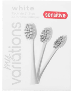My Variations Recharge Sensitive Brosse à Dents Electrique Blanc x3