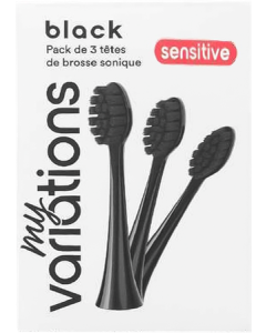 My Variations Recharge Sensitive Brosse à Dents Electrique Noir x3