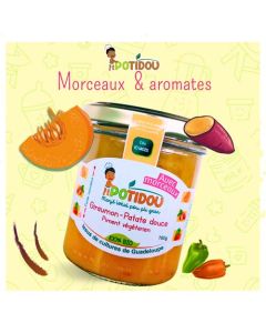 Potidou Petit Pot Bébé Giraumon Patate Douce Piment Végé 190g