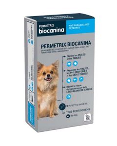 Biocanina Antiparasitaire Externe Permetrix Très Petit Chien 3 pipettes