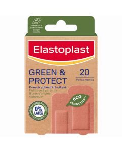 Elastoplast Green & Protect Tissu 20 Pansements 2 Formats 