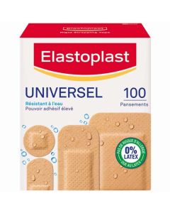 Elastoplast Universel Plastique 100 Pansements 4 Formats 