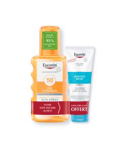 Eucerin Duo Sun Oil Control Spray Transparent SPF50+ 200ml + Gel-Crème Après Soleil 50ml