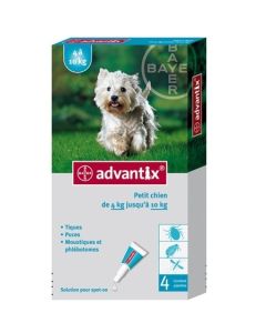 Bayer Advantix Antiparasitaire Petits Chiens Moyens de 4kg à 10kg