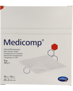 Medicomp Compresse Sterile 10cm X 10cm 2 X25
