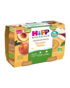 Hipp Délices De Fruits Pomme Pêche Bio Pot 190g X2