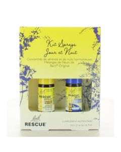 Rescue Kit Sprays Jour et Nuit Fleurs de Bach Sprays 2x7ml