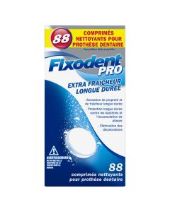 Fixodent Pro Comprimés Nettoyants Pour Prothèses Dentaires x88