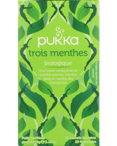 Pukka Infusion Trois Menthes Bio Sachet 20