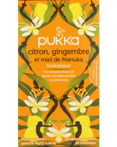 Pukka Infusion Citron Gingembre Miel de Manuka Bio Sachet 20