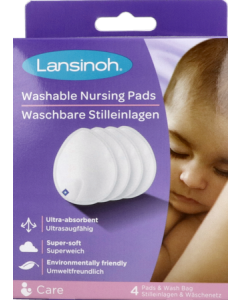 Lansinoh Coussinets Allaitement Lavables x4