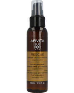 Apivita Huile Rescue Cheveux Argan Olive 100ml