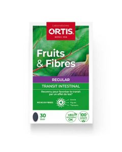 Ortis Fruits & Fibres Regular Transit Intestinal 30 Comprimés