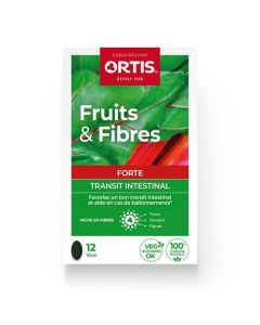 Ortis Fruits & Fibres Forte Transit Intestinal 12 Comprimés