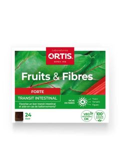 Ortis Fruits & Fibres Forte Transit Intestinal Action Rapide 24 cubes 