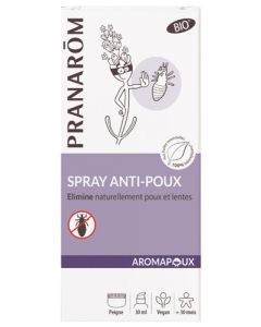 Pranarôm Aromapoux spray anti-poux Bio + peigne 30 ml