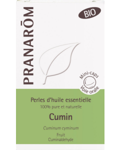 Pranarôm Perles Huile Essentielle Cumin Fruit Bio Capsule 60