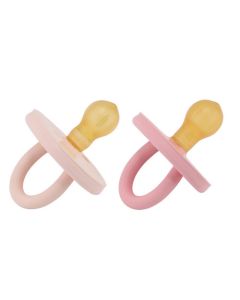Hevea Lot de 2 Tétines Rondes  3-36 mois couleur Rose/Pink