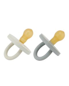 Hevea Lot de 2 Tétines Rondes 3-36 mois couleur Sage/Grey