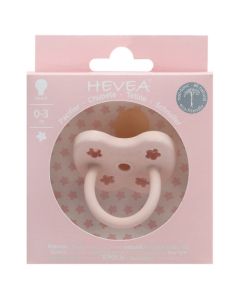 Hevea Tétine Ronde 0-3 mois couleur Powder Pink 