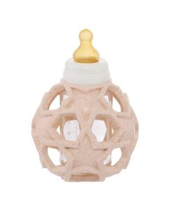 Hevea Balle 2en1 Préhension/Biberon Verre 120 ml couleur Pêche