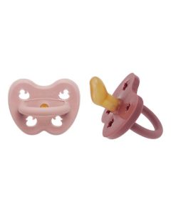 Hevea Tétine Physiologique 3-36 mois couleur Rose/Baby Blush x2