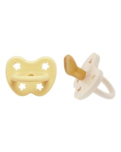Hevea Tétine Physiologique 3-36 mois couleur Pale/Milk White x2