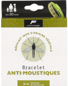 Pharmavoyage Bracelet Anti-Moustique Kaki