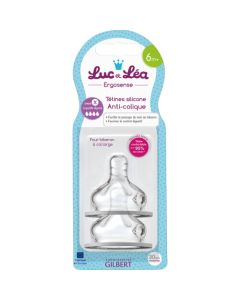 Luc et Léa Tétine Ergosense Débit Liquide Epais Anti-Colique