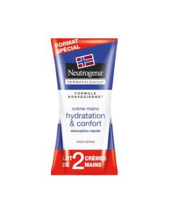 Neutrogena Crème Mains Hydratation et Confort 2 x 75ml