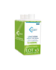 Gilbert Liniderm Liniment Oléo-calcaire 480ml Lot de 3