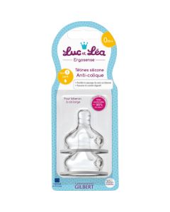 Luc et Léa Tétine Ergosense Débit Lent Anti-Colique