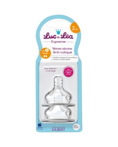 Luc et Léa Tétine Ergosense Débit Moyen Anti-Colique
