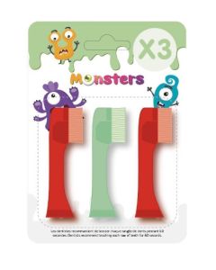 Pierre Feuille Ciseaux Lot de 3 Têtes de Rechange pour Brosse à Dents Electrique Enfant