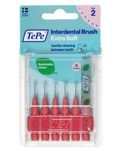 Brossettes Interdentaires Éco-Responsables Extra Souple Rouge Pastel 0.5mm