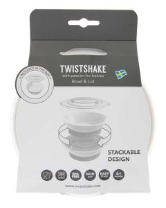 Twistshake Bol Antidérapant +6m Blanc