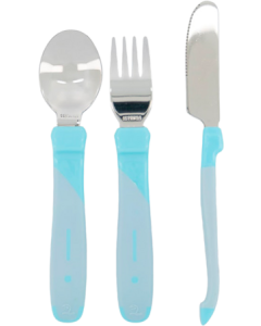 Twistshake Couverts D'Apprentissage Acier Bleu Pastel