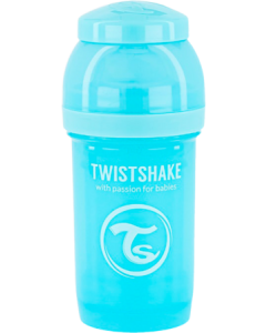 Twistshake Biberon Anticolique Bleu Pastel 180ml + Boite Doseur Lait